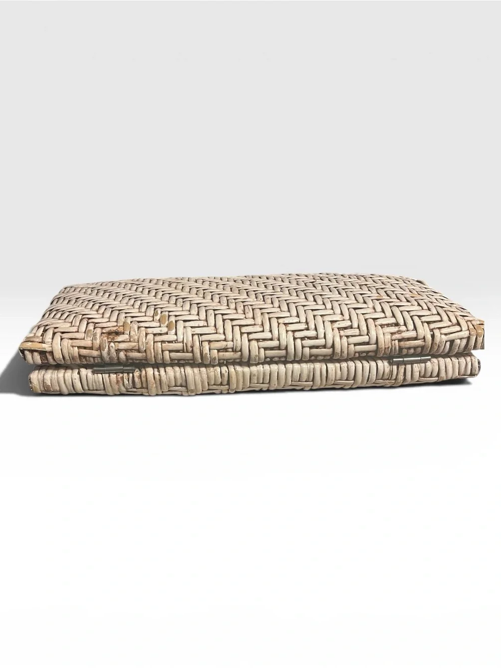 Sarah Stewart Woven Straw Envelope Clutch - natural beige sz M